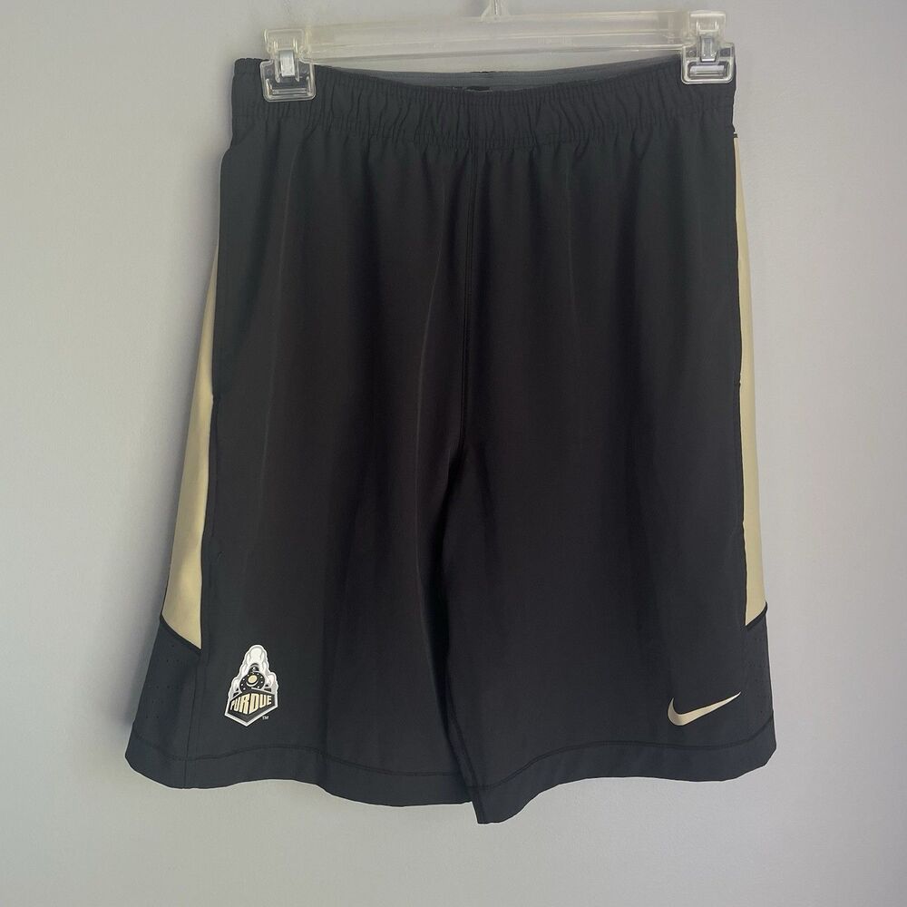 Nike Purdue Boilermakers Dri-Fit Shorts M Black Basketball Train Spellout Vented